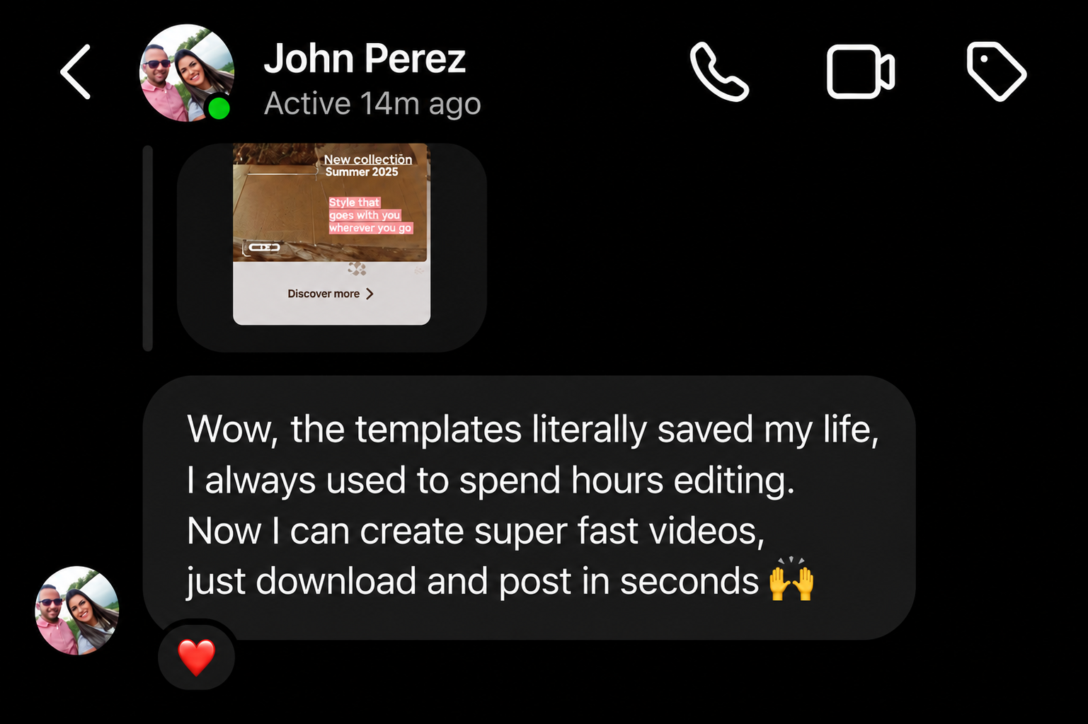Juan Pérez testimonial